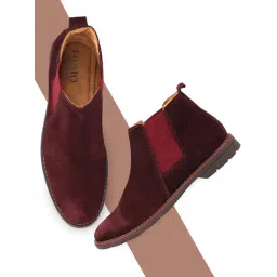 Fausto Men's Cherry Chelsea Boots