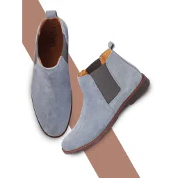 Fausto Men's Sky Blue Chelsea Boots