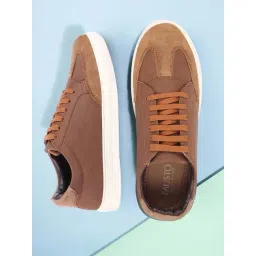 Fausto Men's Tan Casual Sneakers