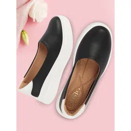 FAUSTO Women Colourblocked PU Loafers