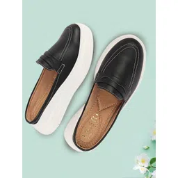 FAUSTO Women Colourblocked PU Slip-On Sneakers