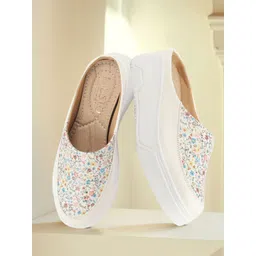 FAUSTO Women Colourblocked PU Slip-On Sneakers