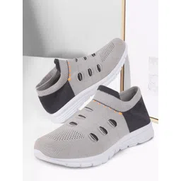 FAUSTO Women Grey Mesh Walking Shoes