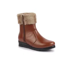 FAUSTO Women High Top Side Zipper Platform-Heeled Winter Boots