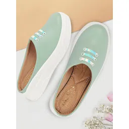 FAUSTO Women Round Toe Lightweight Mule Sneakers