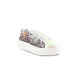 FAUSTO Women Tropical Printed Round Toe Lace-Ups Sneakers Shoes