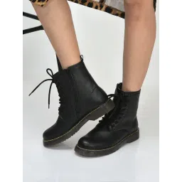 Fausto Women's Black Derby Boots