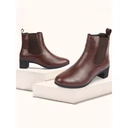 Fausto Women's Brown Chelsea Boots