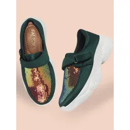 Fausto Women's Green Walking Shoes