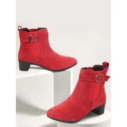 Fausto Women's Red Chelsea Boots
