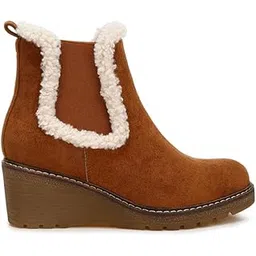 Faux Fur Lined Chelsea Boots