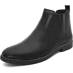 Faux Leather Formal Chelsea Boots for Men