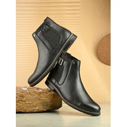 Faux Leather | Premium Black | Lightweight Comfort |Formal & Party Wear for Men Boots For Men