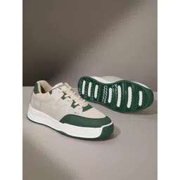 FCUK Men Woven Design & Colourblocked Round-Toe Everyday Sneakers