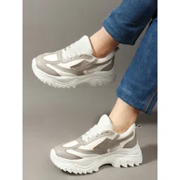 FEET RUNNER Women Colourblocked PU Sneakers