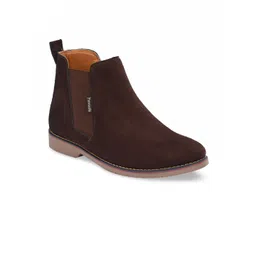 Fentacia Men Brown Solid Chelsea Boots