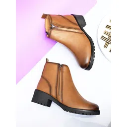 Fentacia Women Block-Heeled Regular Boots