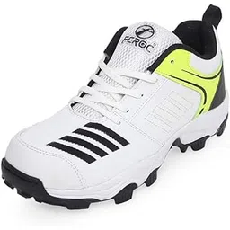 Feroc Blaster White Black Cricket Shoes