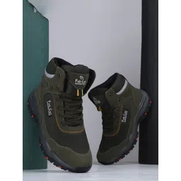 Field Care Men Casual Block-Heeled Hiking Boots