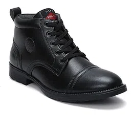 Field Care Men's Lace-Up Synthetic Leather Formal Shoes | Men's Mid Top Shoe/Boots