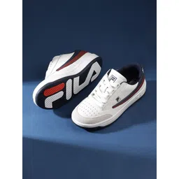 FILA TENN SERVE Men Colourblocked Lace-Ups Leather Sneakers