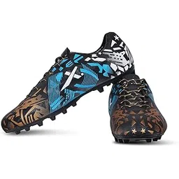 Fire Football Shoe/Studs, Double Colored TPU Sole, Padded Footbed, Premoulded Heel Shoe for Men