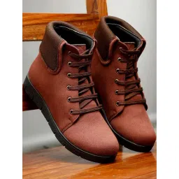Flat N Heels Women's Brown Derby Boots
