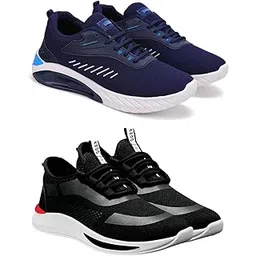 Flexible Sports & Running Shoes for Men – Combo Set of 2 Multi