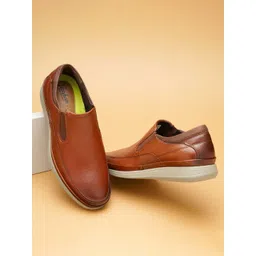 Florsheim Men Textured Leather Slip-On Sneakers