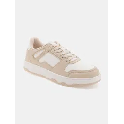 Flying Machine Men Colourblocked PU Round Toe Sneakers