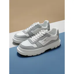 Flying Machine Men Colourblocked Sneakers With Perforations Detail