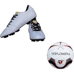 Football Pu M-90 with Gowin Football Shoe Sf-2 White Size-4