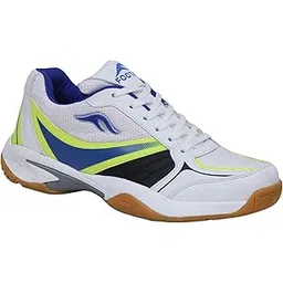 FOOTFIX Unisex Ranger White (Non-Marking) Gym/Badminton Shoes(Size 8Uk Ind)