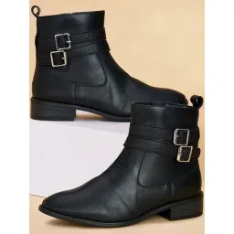 Forever Glam by Pantaloons Women's Black Casual Booties