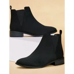 Forever Glam by Pantaloons Women's Black Chelsea Boots