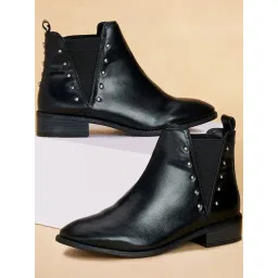 Forever Glam by Pantaloons Women's Black Chelsea Boots