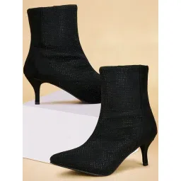 Forever Glam by Pantaloons Women's Black Stiletto Booties