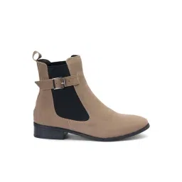Forever Glam by Pantaloons Women's Taupe Chelsea Boots