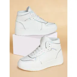 Forever Glam by Pantaloons Women's White Ankle High Sneakers