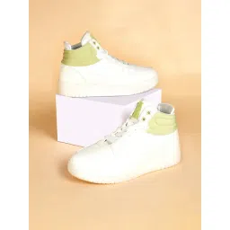 Forever Glam by Pantaloons Women's White Ankle High Sneakers