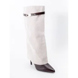 FOREVER SHOE BAZAR Women Pointed Toe Buckle Slouchy Boots