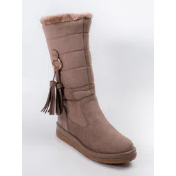 FOREVER SHOE BAZAR Women Round Toe Zip Slouchy Boots