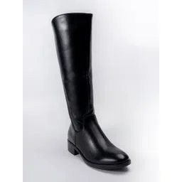 FOREVER SHOE BAZAR Women Round Toe Zip Slouchy Boots