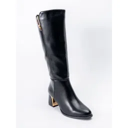 FOREVER SHOE BAZAR Women Round Toe Zip Slouchy Boots