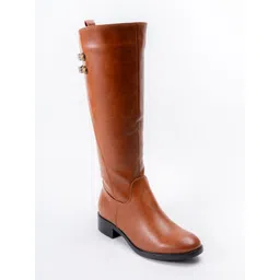 FOREVER SHOE BAZAR Women Round Toe Zip Slouchy Boots