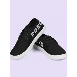 Free Kicks Men Black Canvas Marking Running Sports Shoes