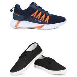 Free Kicks Men Black Mesh Marking Running Sports Shoes