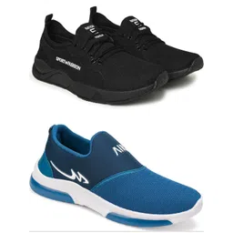 Free Kicks Men Blue Mesh Marking Running Sports Shoes