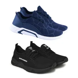 Free Kicks Men Blue Mesh Marking Running Sports Shoes