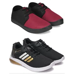 Free Kicks Men Multicoloured Mesh Marking Running Sports Shoes